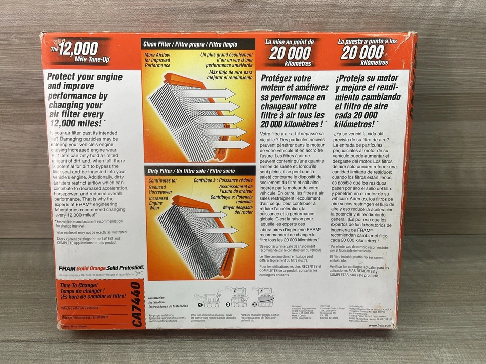 Filtro de ar Fram CA7440 Jeep Grand Cherokee 1994-2004 WIX 46213 WA9478 16467S000 - Imagem 2 de 4
