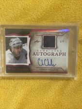 2020 Leaf In The Game Used Hockey Chris Chelios Autograph #1/4 Auto NHL