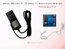AC Adapter For WD My Book Elements External Hard Drive 12V 2A Power Supply Cord