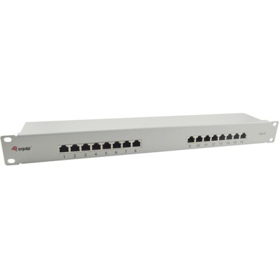 Equip 326317 16-Port Gigabit Ethernet CAT.6 Patchpanel Rackeinbau 19 Zoll 1HE