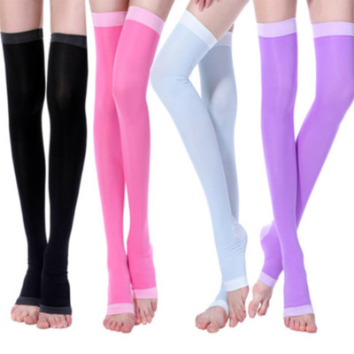 New Women Compression Slim Leg Thigh Over Knee Open Toe