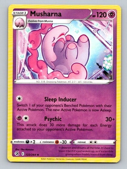 2021 Pokemon Card Fusion Strike Musharna 122/264