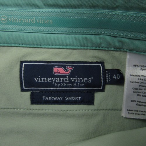 Vineyard Vines Shorts Mens 40 Green Fairway Chino Performance 9 Inseam Tech - Picture 8 of 16