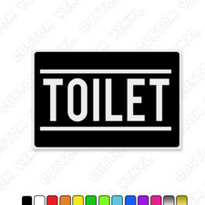 Toilet Door Sign Plaque, adhesive rigid plastic pub/club/shop/cafe door sign