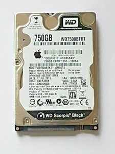 750 GB SATA Western Digital WD7500BTKT-40MD3T0 7200 RPM 16 MB 2.5" Festplatte