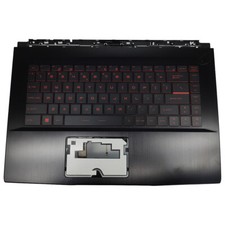 For MSI GF65 9SD 9SE 10SD MS-16W1 Palmrest Backlit Keyboard Upper Case Black US