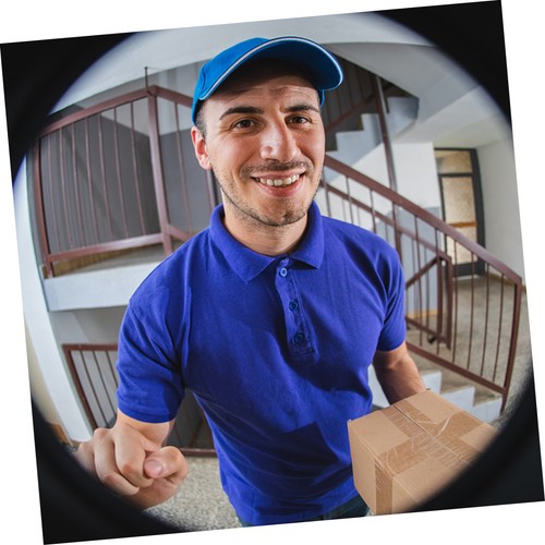 1 piece door spy peephole zinc alloy wide angle door security Black - Picture 4 of 9