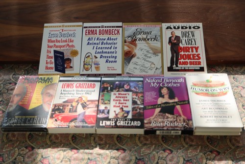 Audio books on cassette - Humor: Bombeck, Carey, etc, 9 titles