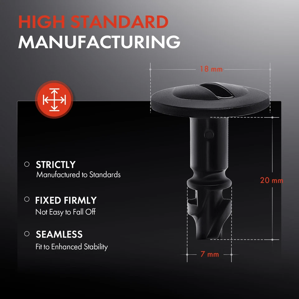 30x 7mm Metal Negro Protección Motor Pan Parachoques Cubierta Clip Retenedor para VW Audi Foto 3 de 4