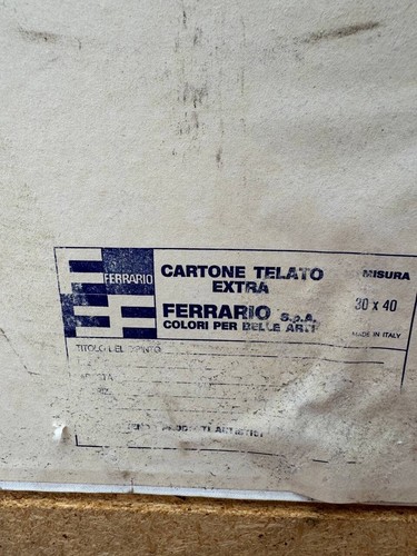 DIPINTO AD OLIO SU CARTONE TELATO - PAESAGGIO ITALIANO - LAGO E MONTAGNA - FIRMA - Foto 10 di 10