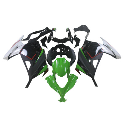 Black Green White Bodywork Fairing Kit For Kawasaki 2013 -2017 Ninja 300 EX300R