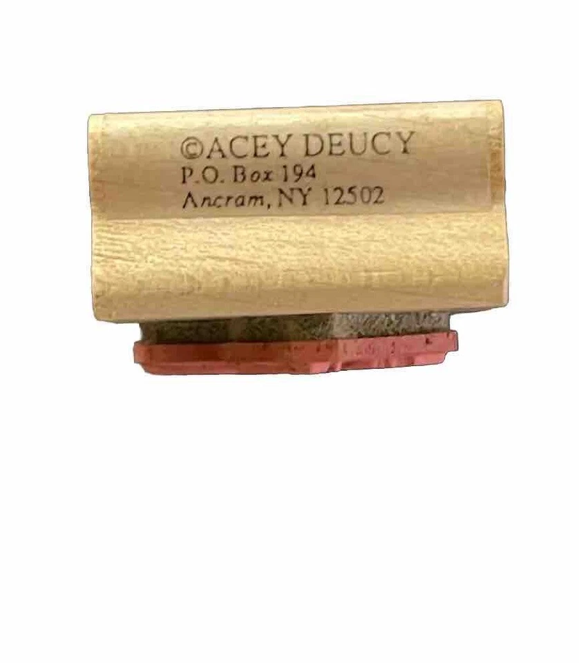 Редкий деревянный резиновый штамп папуас мать ребенок индейцы юго-запад - Изображение 4 из 4