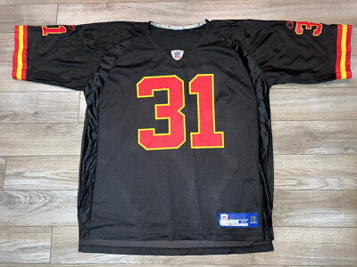 Kansas City Chiefs #31 Holmes NFL Reebok Football Black
