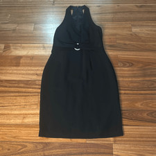 Donna Morgan black sleeveless dress work business cocktail party