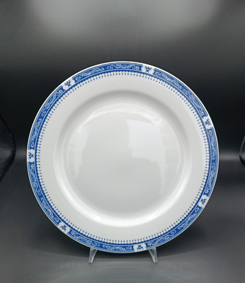 X6 Untertassen Royal Porcelain blau weiß 31 cm (6 Stück)