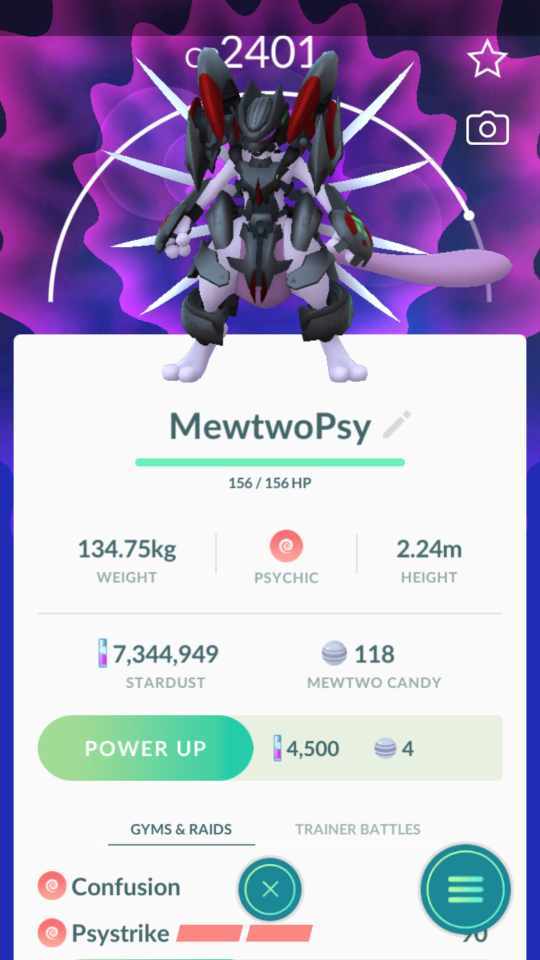 Pokémon Go TRADE - Armored Mewtwo (Ultra friendship)