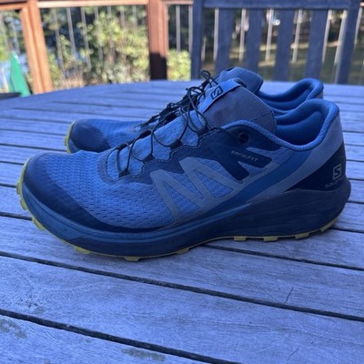 Salomon Sense Ride 4 Mens Size 9 Blue Trail Running Shoes SensiFit Contagrip