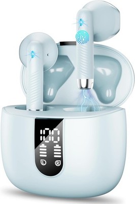Bluetooth 5.3 Kopfhörer mit 4 Mikrofonen, 48 Std. Akk