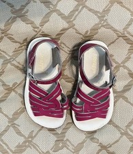 Toddler Girls Salt Water Sun San Strappy Pink Patent Leather Sandals Size 8