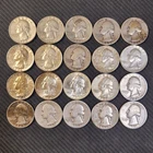 Lot of 20 Silver Washington Quarters (1932-64) 90% Silver (20 Quarters) ($5 FV)