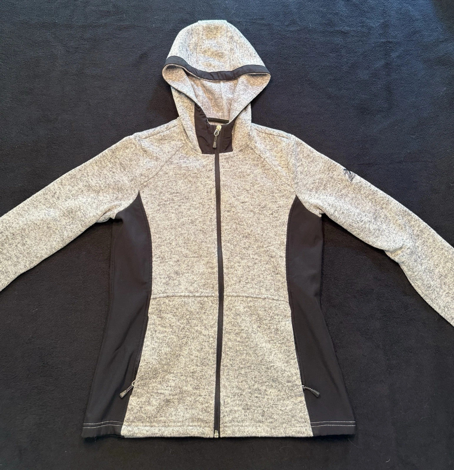 Zeroxposur Heather Grey Black Hoodie Jacket Women Size Small