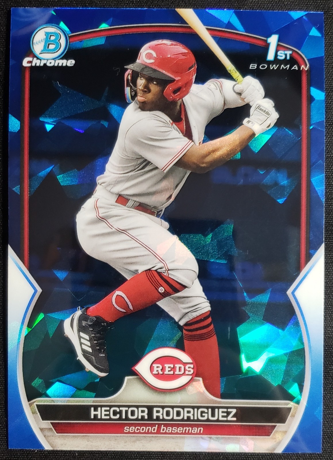 2023 Bowman Sapphire HECTOR RODRIGUEZ Chrome 1st SAPPHIRE RC #BCP-95 Reds🔥