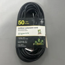 GoGreen Power 50 ft. 16/3 SJTW Outdoor Extension Cord - Black