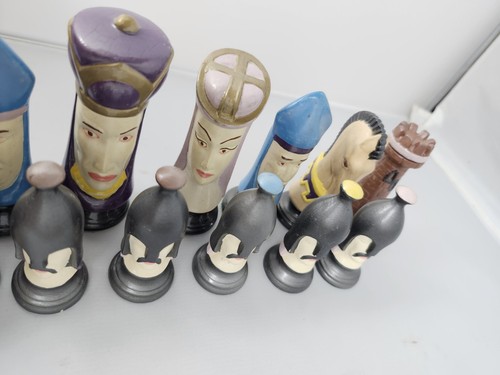 Vintage Ceramic Duncan Mold Blue & Purple Chess Pieces Complete Set of 32 READ - Picture 10 of 12