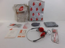 NEW 1980s Virgin Atlantic Airlines Complimentary Bag Hard to Find Red Headphones