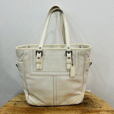 Coach F10412 White Leather Legacy Hampton Gallery Tote Bag - MSRP 398