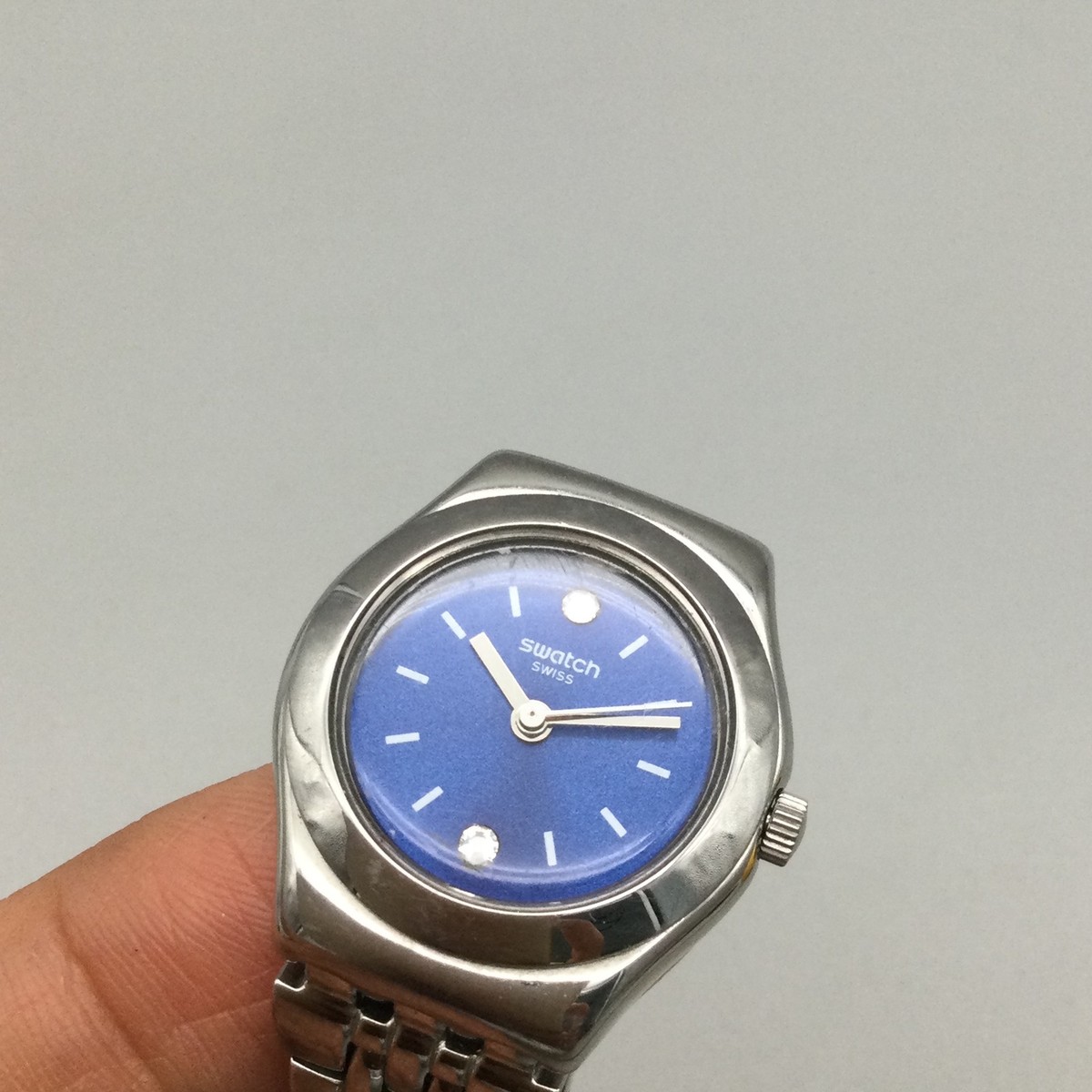 swatch irony lady lady腕時計 バングル Vintage Swatch Irony Aluminium Yin Yang Cuff Open Bangle AG 2001