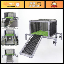 Extra Large Turtle Basking Platform - Non-Slip Dock with Grass, Above Tank Resti
