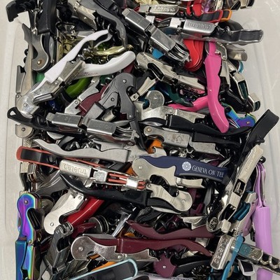 Lot Of 50 Corkscrews Wine Keys Double Hinged Waiters Friend