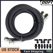 Black Braided Transmission Cool Hoses Lines Kit For Chevy Ford Th350 700r4 Th400 Black Braided Transmission Cool Hoses Lines Kit For Chevy Ford Th350 700r4 Th400