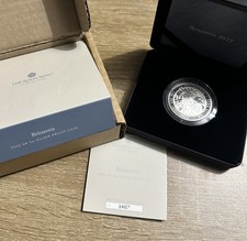 Coin Silver Proof 2022 Queen Elizabeth II Britannia Royal Mint BOX + COA