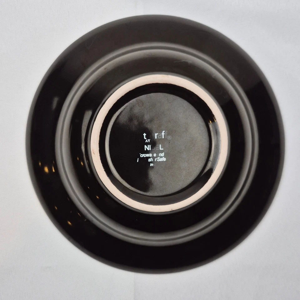 Juego de 2 cuencos de sopa con borde diario Pfalzgraff Sanibel azul marrón topo Foto 3 de 4