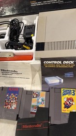 NES Action Set Console Nintendo Completo CIB Testato Super Mario Bros Duck Hunt