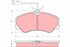 TRW GDB447 brake pad set, disc brake for Alfa Romeo, Citroën, Fiat, Peugeot