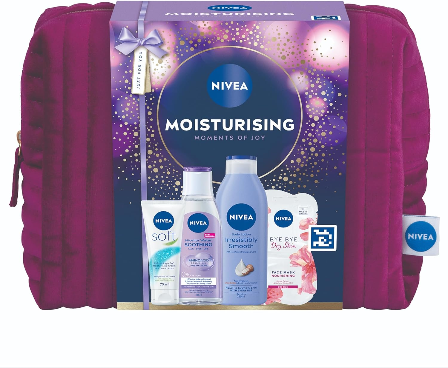 NIVEA Moisturising Moments of Joy Gift Set – Women'S Gift Set with Cosmetic Bag