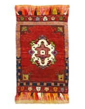 Rust Antique Turkish Oushak Hand-Knotted Wool Rug 2'X 3'7"