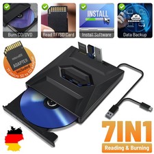 Externes CD/DVD Laufwerk USB-3.0+Type-C Brenner Player Für-PC-Laptop Windows 11