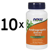 10 X Now Foods Andrographis Extract, 400Mg - 90 Vcaps (279,98 Eur/Kg)