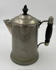 Vintage Rochester Copper Bottom Coffee Pot Wood Handle