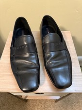 Men’s PRADA Black Loafer Dress Shoes Size 9.5, 10.5 US size, Leather  1985