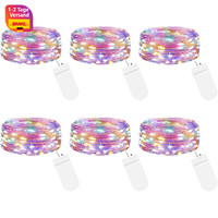 Led Lichterkette 2M 20LED Mini Batteriebetrieben Silberdraht Wasserdicht Deko