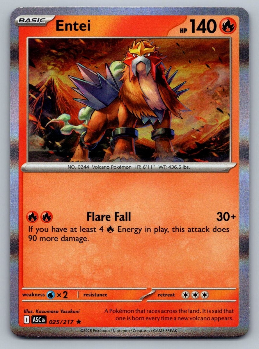 2026 Pokemon Ascended Heroes Entei 025/217 Holo | eBay