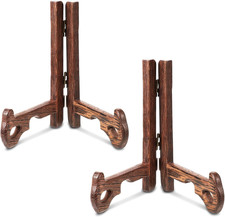 Wooden Display Stand Plate Holder Easel Picture Frame For Photos Home 2 PCS