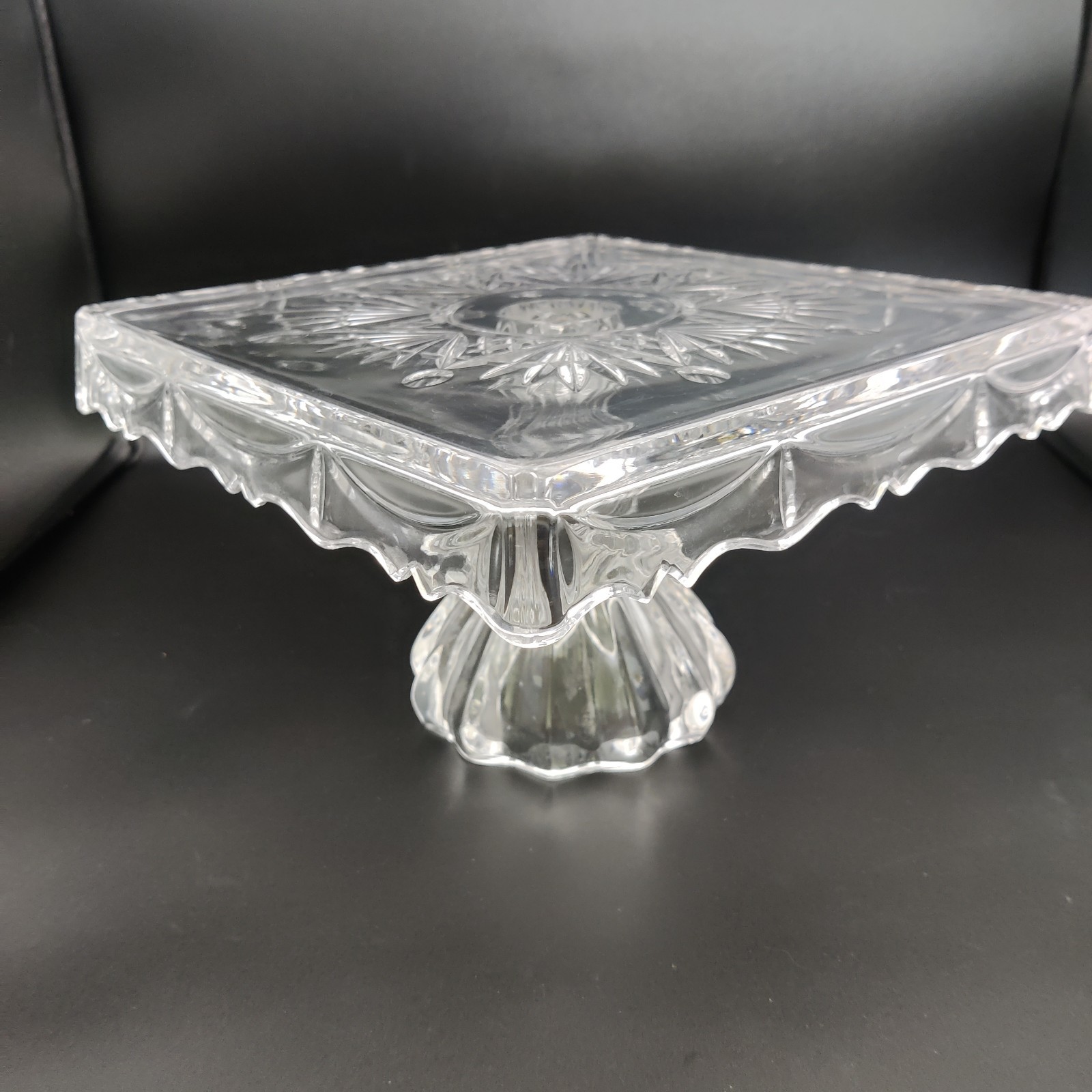 Dessert Stand Square Crystal Cake Stand Shannon Godinger Crystal