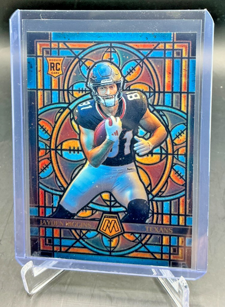 2025 Panini Mosaic JAYDEN HIGGINS RC Stained Glass Case Hit SSP #11 Texans
