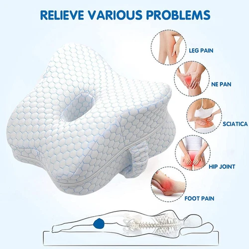 Kniekissen für Seitenschläfer Kissen Memory Foam- Beinkissen Rücken Schlafkissen - Bild 1 von 16